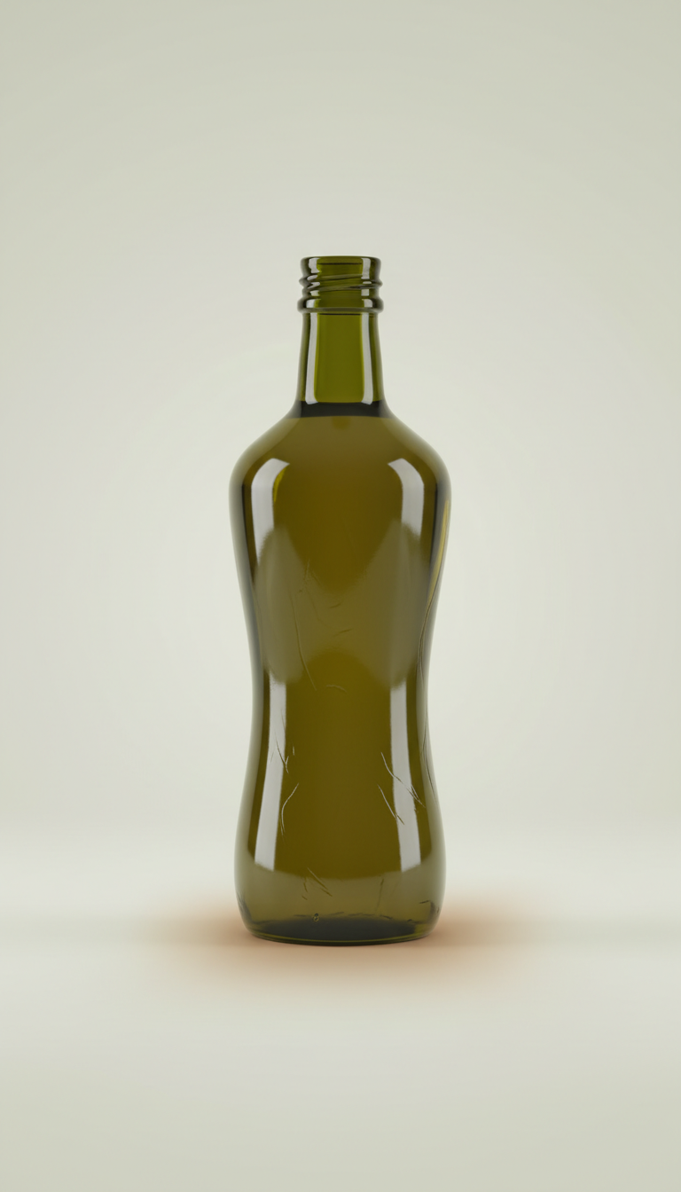Olio extra vergine biologico in bottiglia di vetro