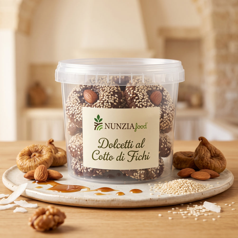 Dolcetti al cotto di fichi con sesamo e mandorla Nunzia Food