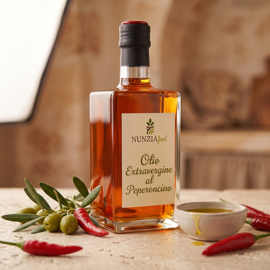 Olio extravergine d'oliva al peperoncino Nunzia Food