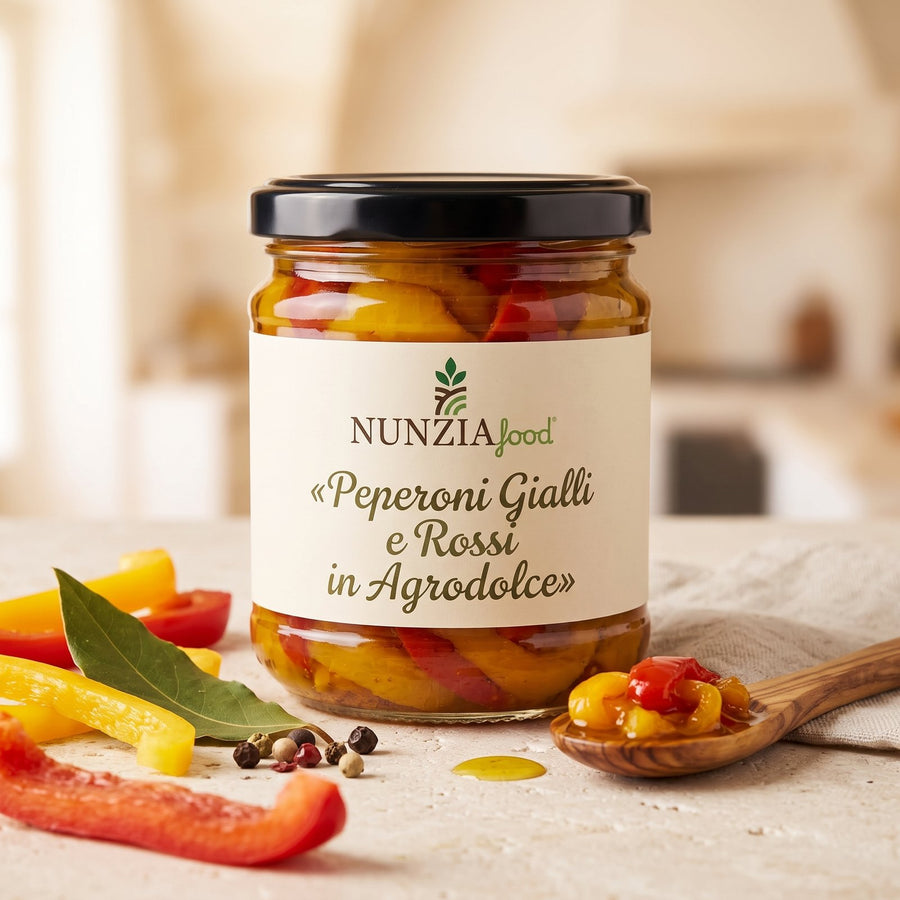 Peperoni gialli e rossi in agrodolce Nunzia Food