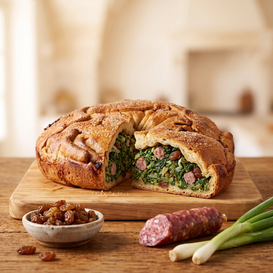 Ruccolo con salsiccia e uva sultanina Nunzia Food